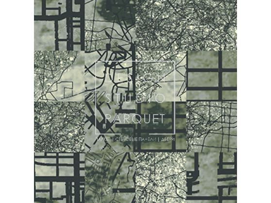 Ковровое покрытие Ege Cityscapes Modular Shuffle aerial map grey RFM52205019
